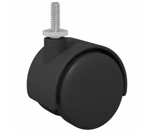 Riteņi 2 Pcs Melna 40,1 X 40,1 X 37,8 Mm Pp Un Dzelzs Vidaxl