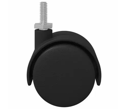 Riteņi 2 Pcs Melna 40,1 X 40,1 X 37,8 Mm Pp Un Dzelzs Vidaxl