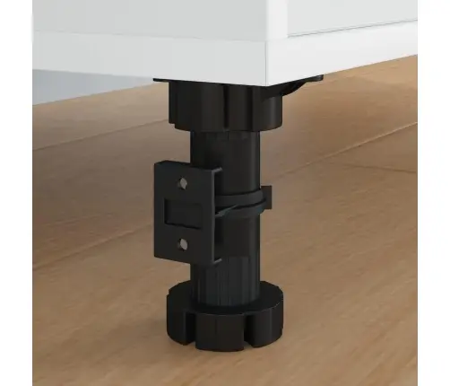 Mēbeļu Kājas Regulējams 12 Pcs Melna 46 X 46 X 128 Mm Pp Vidaxl