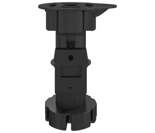 Mēbeļu Kājas Regulējams 12 Pcs Melna 46 X 46 X 128 Mm Pp Vidaxl