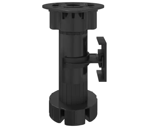 Baldų Kojelės Reguliuojamas 12 Pcs Juoda 46 X 46 X 128 Mm Pp