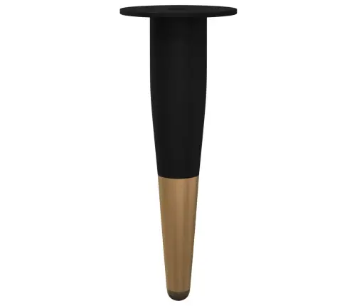 Mēbeļu Kājas 12 Pcs Melns Un Zelts Ø 40 X 98 Mm Dzelzs Vidaxl