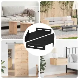 Stūra Kronšteins 2 Pcs Melna 138,5 X 50,5 X 16 Mm Dzelzs Vidaxl