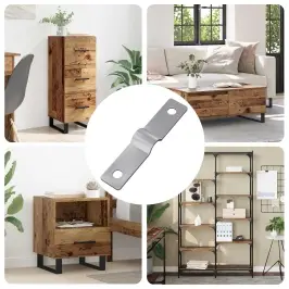 Trieciena Plāksne 12 Pcs Sudraba 50 X 10 X 1,2 Mm Dzelzs Vidaxl