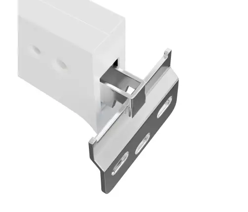 Skapja Piekārtais Stiprinājums 2 Pcs Balts 70 X 46 X 19 Mm Vidaxl