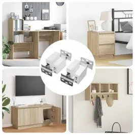 Skapja Piekārtais Stiprinājums 2 Pcs Balts 70 X 48 X 19 Mm Vidaxl Skapja Piekārtais Stiprinājums 2 Pcs Balts 70 X 48 X 19 Mm Vidaxl
