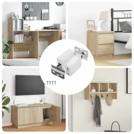 Kapikinnitust 12 Pcs Valge 70 X 46 X 19 Mm Raud Ja Plastik