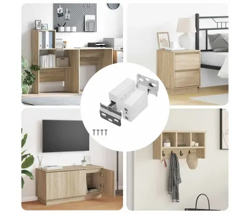 Kapikinnitust 12 Pcs Valge 70 X 46 X 19 Mm Raud Ja Plastik