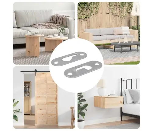 Raktelio Pakabukas 2 Pcs Sidabro 45 X 16 X 3.5 Mm Geležis