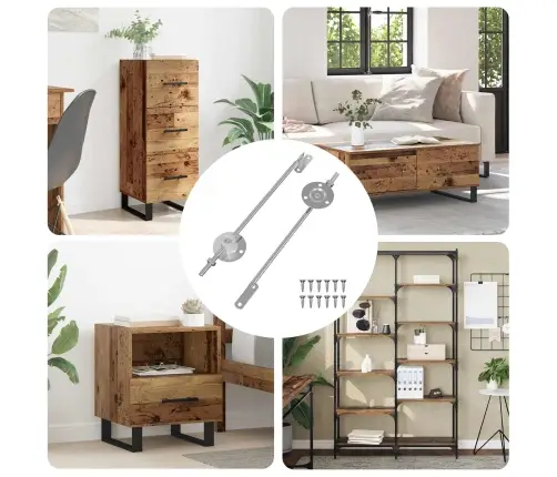 Dangčio Atramos Vyris 2 Pcs Sidabro 194 X 36 X 18 Mm Geležis