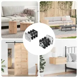 Vītne Caurules Ieliktnis 2 Pcs Melns Un Sudrabains Vidaxl