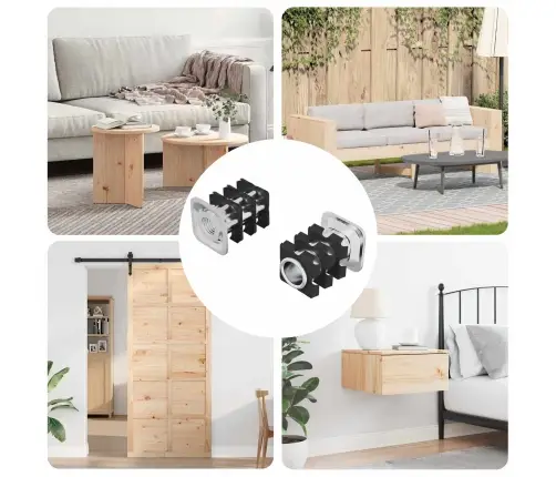 Vītne Caurules Ieliktnis 2 Pcs Melns Un Sudrabains Vidaxl