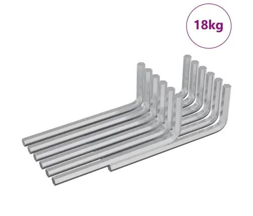 Sešu Stūru Atslēga 2118 Pcs Sudraba 32 X 86 Mm Tērauds Vidaxl