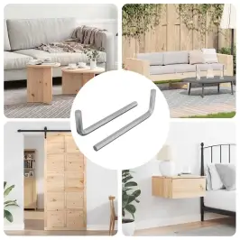 Sešu Stūru Atslēga 2 Pcs Sudraba 32 X 86 Mm Tērauds Vidaxl