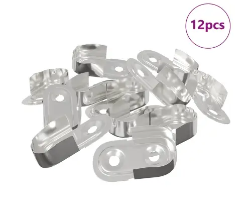 Skapja Stanga Turētājs 12 Pcs Baltais Cinks 40 X 18 X 10 Mm Vidaxl