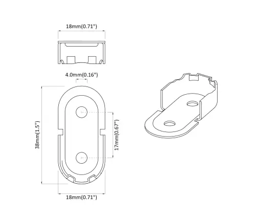 Skapja Stanga Turētājs 12 Pcs Baltais Cinks 40 X 18 X 10 Mm Vidaxl