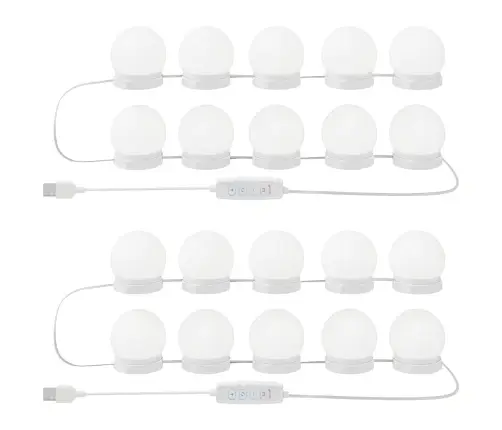 Veidrodžių Šviestuvai 2 Pcs Balta 4.5 X 4.5 X 4.8 Cm Plastmasė