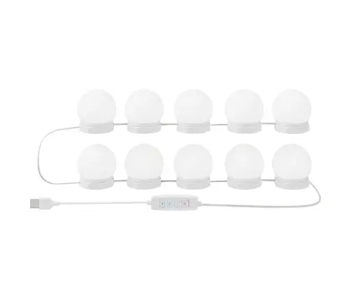 Spoguļu Gaismas 12 Pcs Balts 4.5 X 4.5 X 4.8 Cm Plastmasa Vidaxl