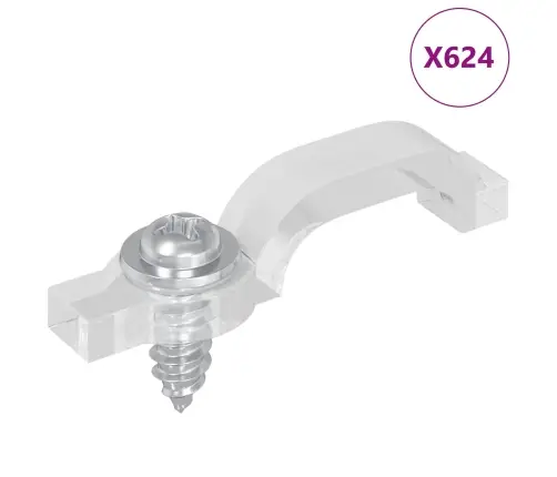 Led Līstes Klipi 12 Pcs Caurspīdīgs 2 X 1 X 0.5 Cm Vidaxl