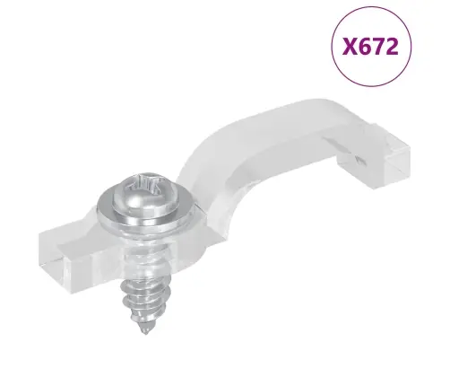 Led Līstes Klipi 12 Pcs Caurspīdīgs 2 X 1 X 0.5 Cm Vidaxl