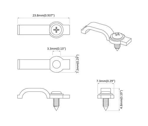 Led Līstes Klipi 12 Pcs Caurspīdīgs 2 X 1 X 0.5 Cm Vidaxl