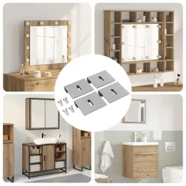 Peegli Hoidik 12 Pcs Nikkel 35 X 30 X 8,3 Mm Teras