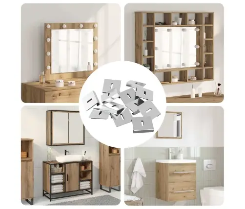 Peegli Hoidik 340 Pcs Nikkel 35 X 30 X 8,3 Mm Teras