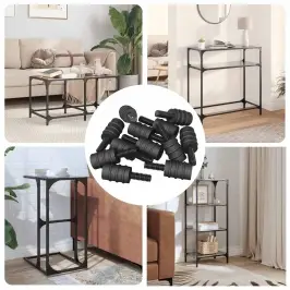 Atstumo Varžtas 12 Pcs Juoda M4 Guma Ir Plienas