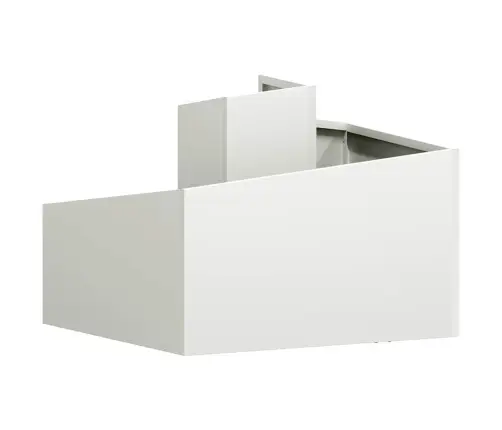 Sodo Vazonas Balta 60 X 60 X 50 Cm Šaltai Valcuotas Plienas