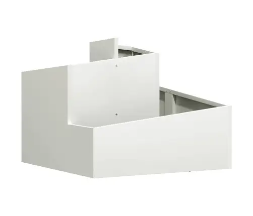 Sodo Vazonas Balta 60 X 60 X 50 Cm Šaltai Valcuotas Plienas