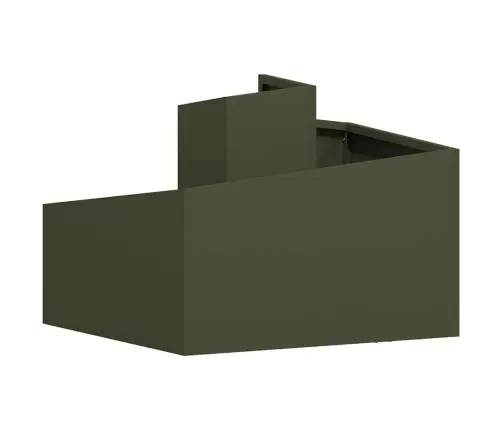 Metāla Pods Olīvu Zaļš Metāls Vidējs Saliekams Metāla Pods Vidaxl