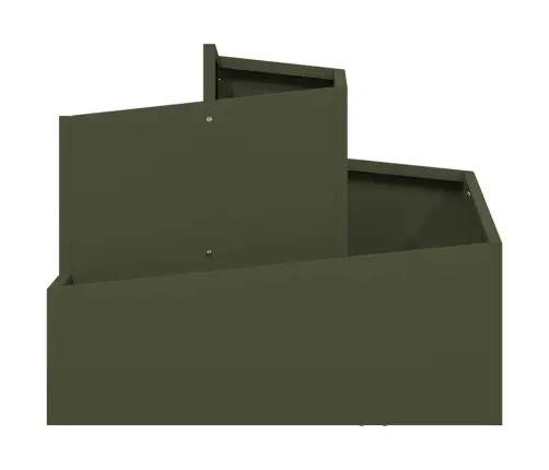 Metāla Pods Olīvu Zaļš Metāls Vidējs Saliekams Metāla Pods Vidaxl