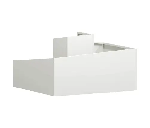 Planteris Balts 80X80X50 Cm Nokaltēts Tērauds Vidaxl