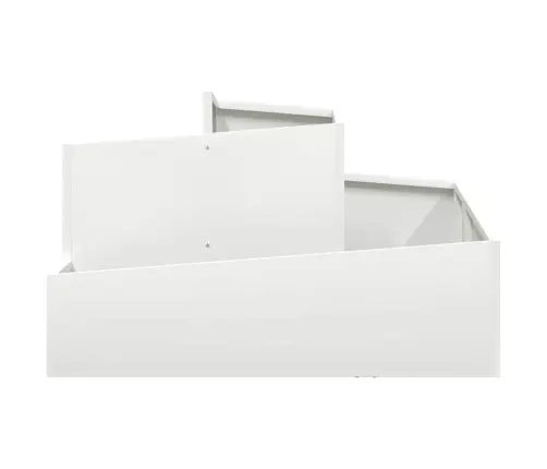 Planteris Balts 80X80X50 Cm Nokaltēts Tērauds Vidaxl