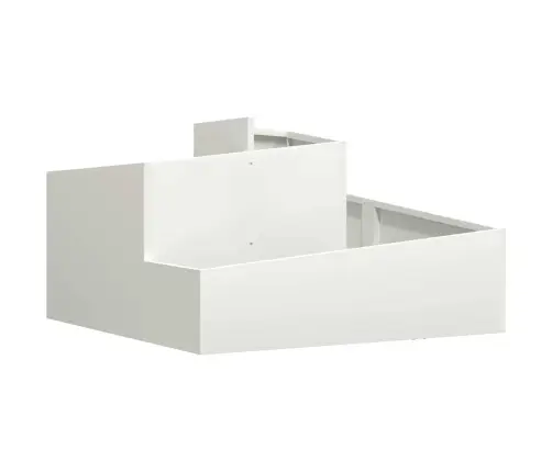Planteris Balts 80X80X50 Cm Nokaltēts Tērauds Vidaxl