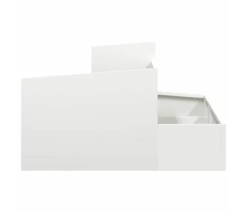 Planteris Balts 80X80X50 Cm Nokaltēts Tērauds Vidaxl