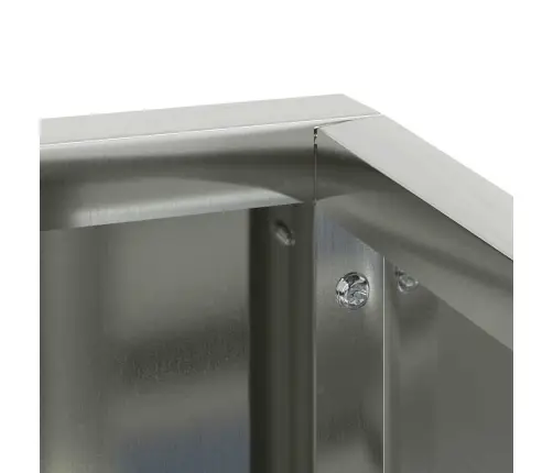 Sodo Vazonas Sidabro 80 X 80 X 50 Cm Cinkuota Plienas