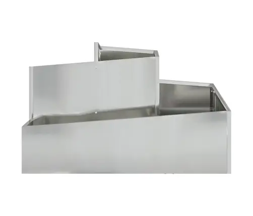 Sodo Vazonas Sidabro 80 X 80 X 50 Cm Cinkuota Plienas