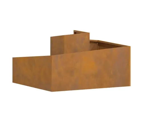 Dārza Stādītājs Brūna 80 X 80 X 50 Cm Novecināts Tērauds Vidaxl