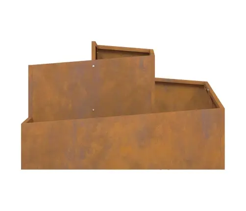 Dārza Stādītājs Brūna 80 X 80 X 50 Cm Novecināts Tērauds Vidaxl