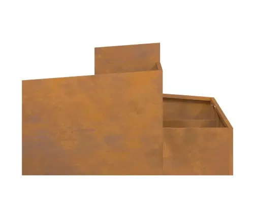 Dārza Stādītājs Brūna 80 X 80 X 50 Cm Novecināts Tērauds Vidaxl