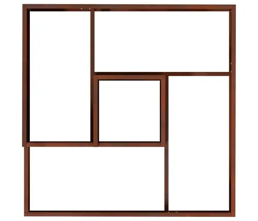 Dārza Stādītājs Brūna 80 X 80 X 50 Cm Novecināts Tērauds Vidaxl