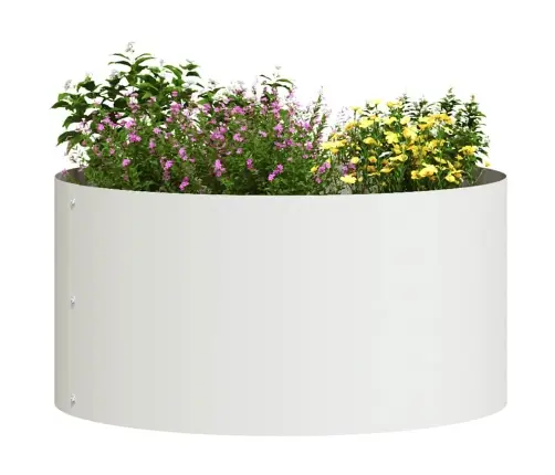 Liels Baltais Metāla Pods Balts Metāls Liels Podus Vidaxl