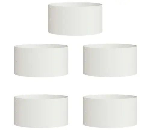 Baltie Metāla Podu Komplekti Balts Metāls 40 Cm Diametrs Vidaxl