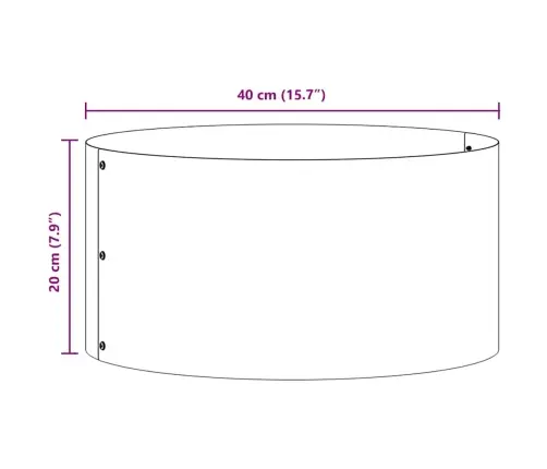 Antracīta Metāla Pods Antracīts Metāls 40 Cm Diametrs Izturīgs Vidaxl
