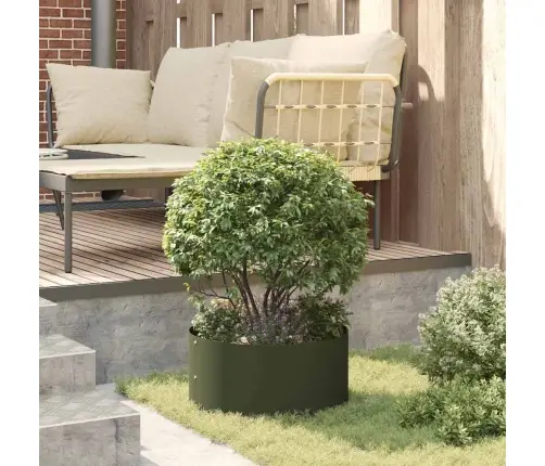 Olīvu Zaļais Stādītājs Olīvu Zaļa Metāls Vidējs Izturīgs Vidaxl