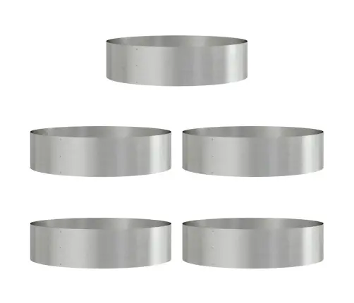 Istiku Rõngas 5 Pcs Hõbedane 80 X 80 X 20 Cm Roostevaba Teras