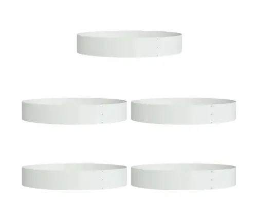 Vazonų Žiedas 5 Pcs Balta 120 X 120 X 20 Cm