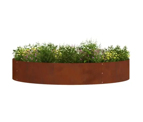 Stādītāja Gredzens 5 Pcs Brūna 120 X 120 X 20 Cm Laika Tērauds Vidaxl