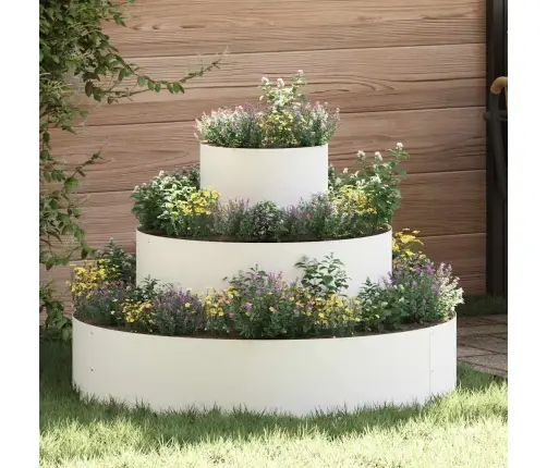 Sodo Vazonas Balta 90 X 90 X 20 Cm Šaltai Valcuotas Plienas